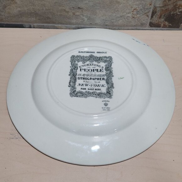 VTG Adams England Audubon Birds of America Baltimore Oriole Decorative Plate Blu - Picture 9 of 13